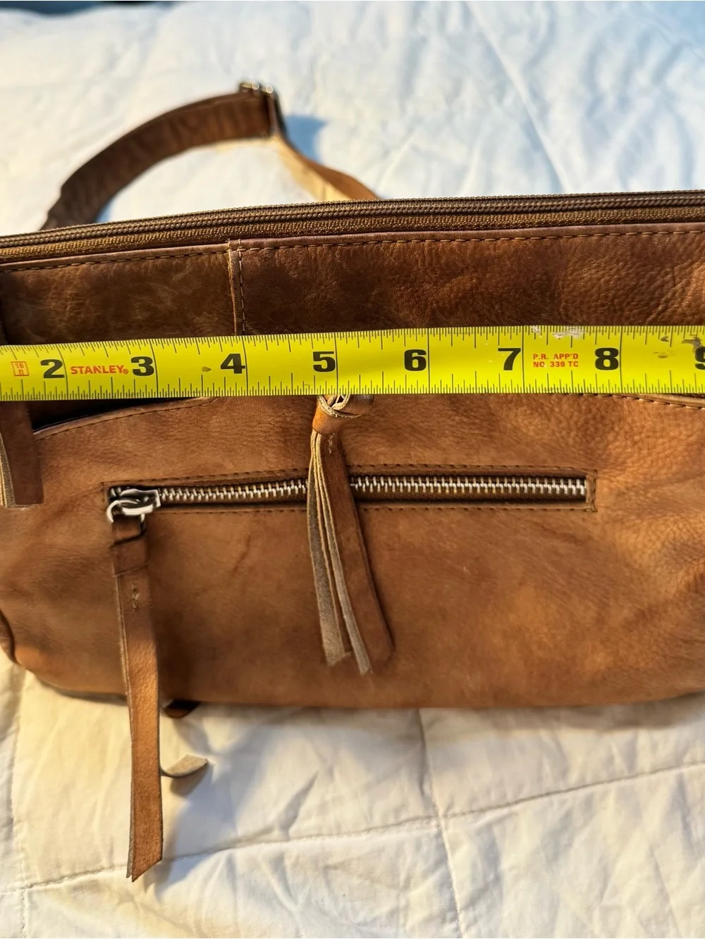 Y2K Great American Leather Works Genuine Leather Crossbody Bag